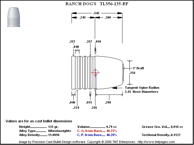 TL356-135-RF-135 gr-BULLET